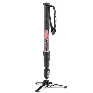 Manfrotto Video Monopod‎ Unisex OS Red Element MII 4-Section Aluminum Fluid Pan